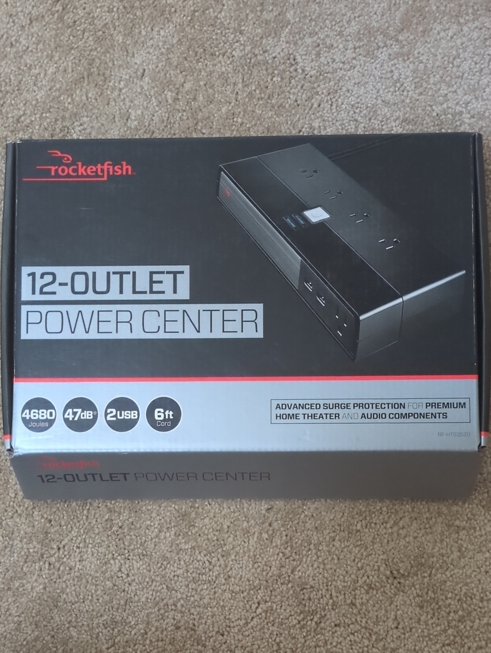 Rocketfish 12-Outlet Power Center - Black